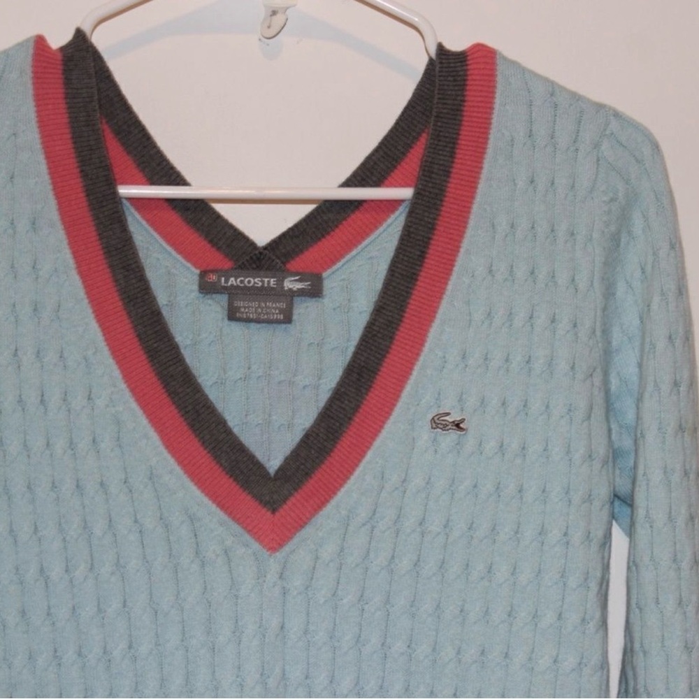 Lacoste cotton & cashmere V-Neck Sweater